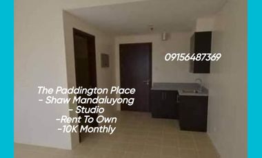 10K monthly Studio Type Condo in Mandaluyong Pre selling Rent To Own