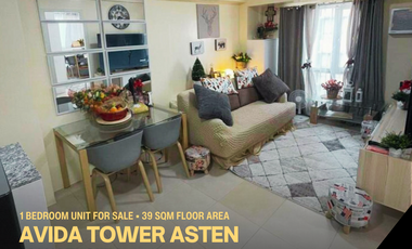 Avida Towers Asten Tower3 1 Bedroom at 39 SQM Floor Area, For Sale