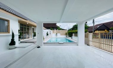 House for sale, Pool Villa, Japanese style, one story house Location San Sai, Chiang Mai, Third ring.