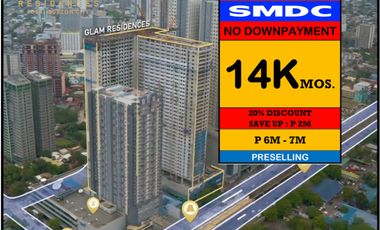 SMDC GLAM RESIDENCES Condo for sale in Quezon City, Edsa GMA sta. Near in ABS-CBN Network, MRT Kamuning and Timog Ave.