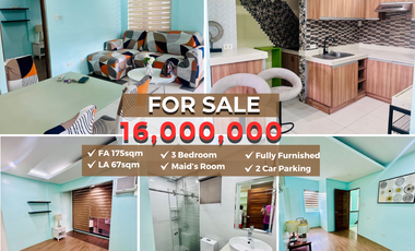 FULLY FURNISHED 3 BEDROOM TOWNHOUSE - DILIMAN QUEZON CITY