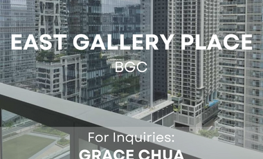Brand New, Corner, 2 Bedroom Unit in East Gallery Place, Taguig