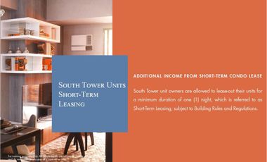 Lowest 1 Bedroom Condo For Sale in Roxas BLvd at Radiance Manila Bay - Southat P34,038 in 48 Months