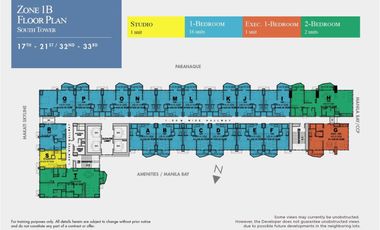 Lowest 1 Bedroom Condo For Sale in Roxas BLvd at Radiance Manila Bay - Southat P34,038 in 48 Months
