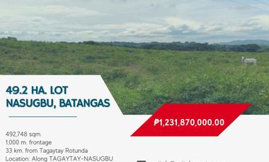 49 Hectares of Prime Raw Land For Sale along Tagaytay-Nasugbu National Highway