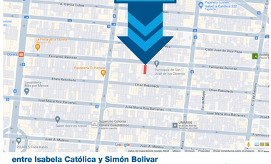 Terreno Col. Obrera en venta 223m2