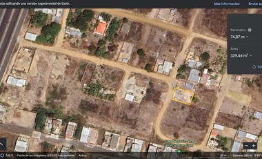 Terreno en venta con vivienda en construccion, Via Circunvalacion-Manta