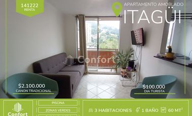 APARTAMENTO AMOBLADO EN ITAGÜI 141222