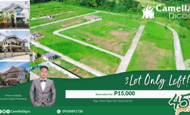 LAST 3 LOT ONLY LEFT! RESERVE IT NOW! (Available in Camella Digos Community)