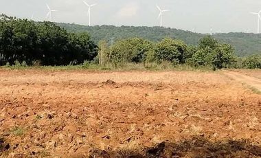 Land sale 10-1-84 rai, 2.8MB, Free transfer, wind turbine mountain view, Lam Sonthi District, Lopburi
