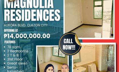 Spacious 2 Bedroom Unit For Sale at The Magnolia Residences beside Robinsons Magnolia