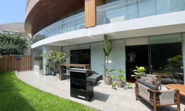 Venta Moderno y Amplio Departamento en Primer Piso Frente Al Golf Los Incas.