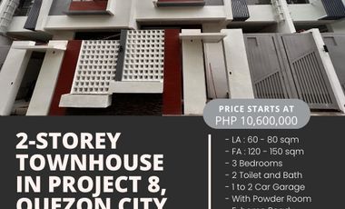3-Bedrooms Townhouse in Project 8 QC with 2 Car Garage
