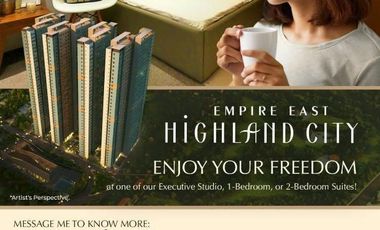 EMPIRE EAST HIGHLAND CITY BIG DISCOUNTS 20% TO 15% ON THE TCP INTRODUTORY PRICE BIGGEST PROJECT IN METRO MANILA