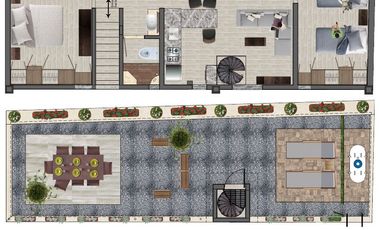 Departamento con Roof Garden Privado, EN RENTA, Casa Nogal Sta Ma. La Ribera