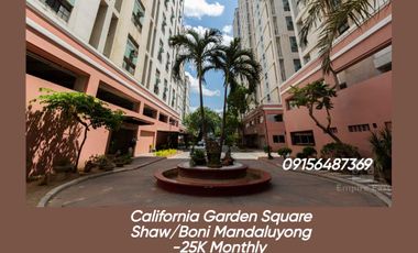 California Garden Square Condo in Mandaluyong as low as 25K Monthly Rent to own