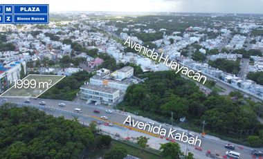 Terreno en renta Av. Kabáh de Cancún junto a Plaza Canaima: Ubicación estratégica para tu negocio