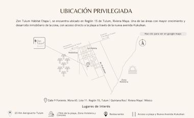 Estudio en Venta, Equilibrio Natural Zen Tulum Hábitat