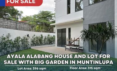 Ayala Alabang House and Lot for Sale with Big Garden in Muntinlupa
