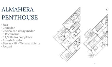 Departamento (Penthouse) en Venta Frente a Playa de Telchac con Vista Espectacular