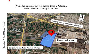 TERRENO INDUSTRIAL  VENTA    PLANTA SAN MARTIN TEXMELUCAN  Terreno Industrial (Planta San Martín)  San Martin Texmelucan,  Puebla
