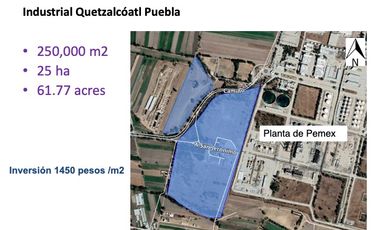 TERRENO INDUSTRIAL  VENTA    PLANTA SAN MARTIN TEXMELUCAN  Terreno Industrial (Planta San Martín)  San Martin Texmelucan,  Puebla