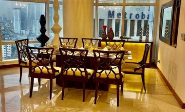 Ultra Luxurious 304 sqm. 3-Bedroom Unit For Sale and Lease at Two Roxas Triangle Makati Central Business District