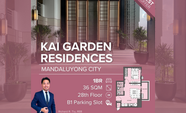 Kai Garden Residences 1BR One Bedroom with Parking Near Makati CBD and A. Boni Ave. FOR SALE C096