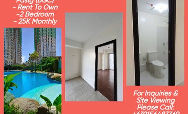 Pasig Condo Near The Grove Rockwell, Tiendisitas and BGC 547K to move in. 2 Bedroom