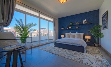 Villa con vista al oceano y a unos pasos de una extensa playa arenosa