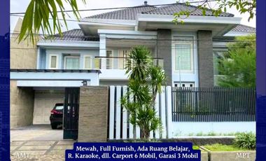 Dijual Rumah Mewah 2 Lantai Klampis Wisma Mukti Surabaya 12.5M Full Furnish