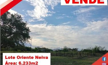 SE VENDE ESPECTACULAR LOTE ORIENTE - NEIVA (HUILA-COL)