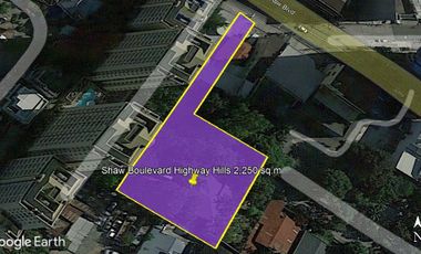 SHAW BOULEVARD HIGHWAY HILLS MANDALUYONG CITY COMMECIAL LOT 2,250 SQM