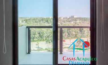 Departamento de playa. Escriturado. Terraza con vista parcial al mar