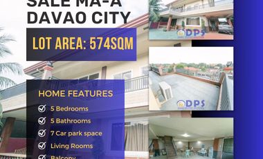For Sale: 574sqm Spacious Lot with 5-Bedroom House in Ma-A, Davao City