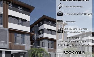 Spacious and Modern-designed 4-Storey Townhouse in Tomas Morato QC near Scout Area and New Manila