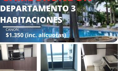 ALQUILO LINDO DEPARTAMENTO 3 HAB EN SAMBORONDON