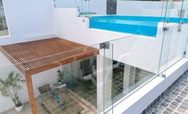 🏠 Preciosa casa  de playa en Puerto Fiel con piscina panorámica con vista al mar.  SEMI AMOBLADA