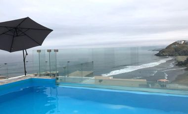 🏠 Preciosa casa  de playa en Puerto Fiel con piscina panorámica con vista al mar.  SEMI AMOBLADA