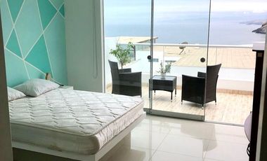 🏠 Preciosa casa  de playa en Puerto Fiel con piscina panorámica con vista al mar.  SEMI AMOBLADA