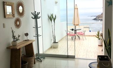 🏠 Preciosa casa  de playa en Puerto Fiel con piscina panorámica con vista al mar.  SEMI AMOBLADA