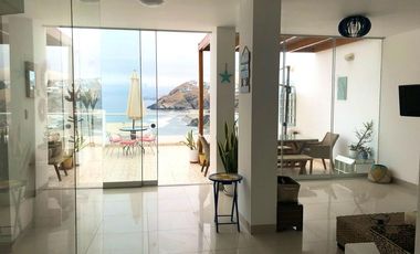 🏠 Preciosa casa  de playa en Puerto Fiel con piscina panorámica con vista al mar.  SEMI AMOBLADA