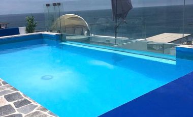 🏠 Preciosa casa  de playa en Puerto Fiel con piscina panorámica con vista al mar.  SEMI AMOBLADA