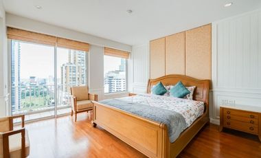 Condo for sale at  Langsuan Ville. 2 bedrooms, 2 En-Suite bathrooms with living area 160.83 sq.m and fully furnished.