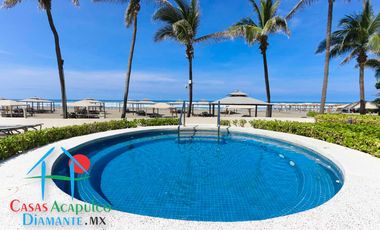 Departamento de playa en descuento por Otis. Para restaurar. Terraza con vista al mar