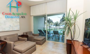 Departamento de playa en descuento por Otis. Para restaurar. Terraza con vista al mar