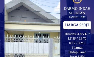 Dijual Rumah Darmo Indah Selatan Surabaya SHM dkt PTC Manukan Lontar Satelit Sukomanunggal