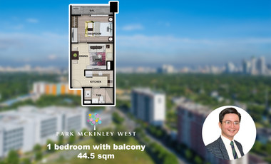 Park Mckinley West 1 bed with balcony Preselling Bgc condo for sale Fort Bonifacio Taguig City near airport and malls