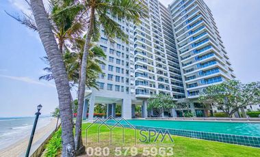 Great Sea view 2 bedroom at Baan Rimhaad Cha Am condominium on the beach for sale, 135 sqm, price 13 Million Baht, pets friendly.