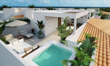 Departamento de 4 habitaciones + rooftop propio en Puerto Aventuras, con acceso al mar.